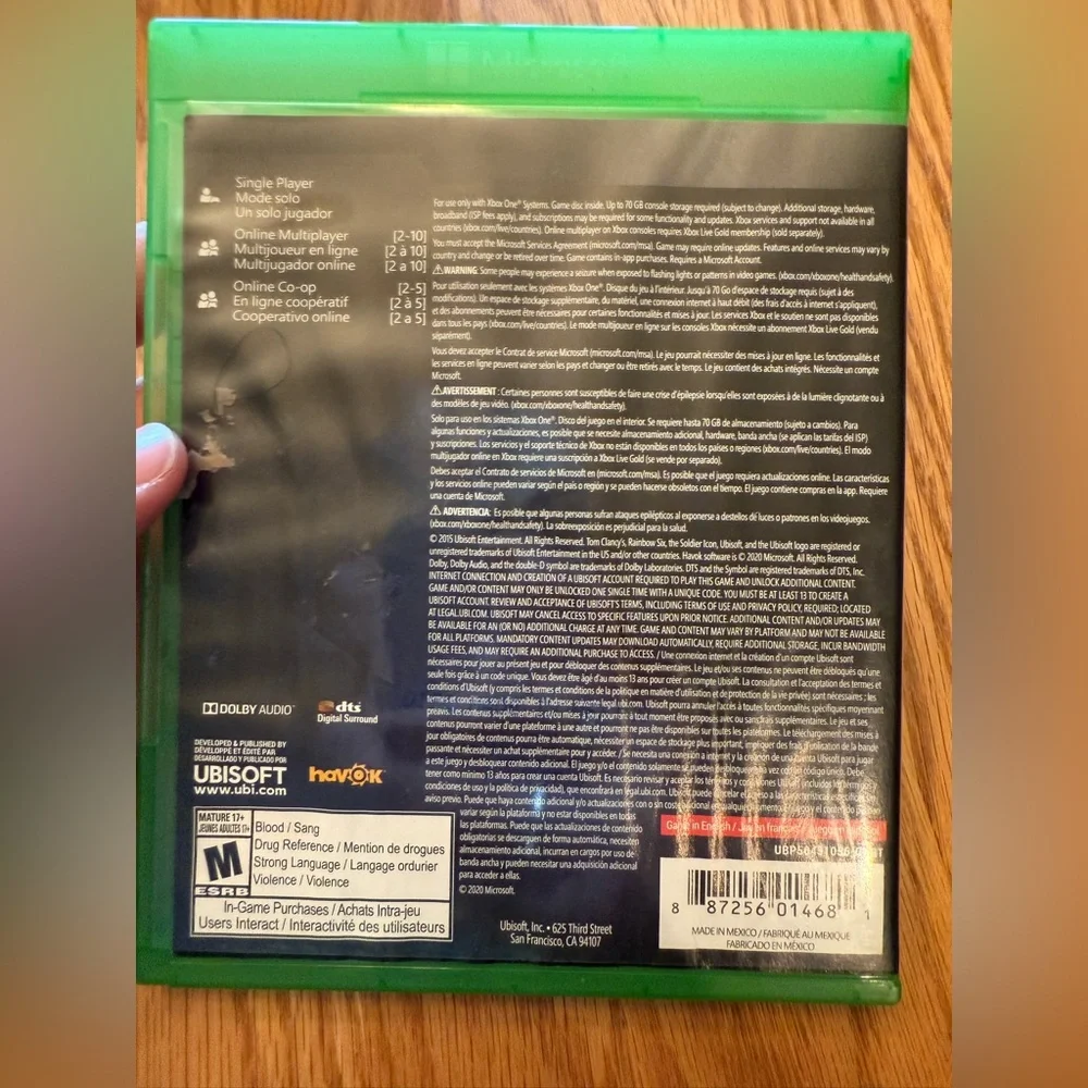 Tom Clancy's Rainbow Six Siege Xbox One Game